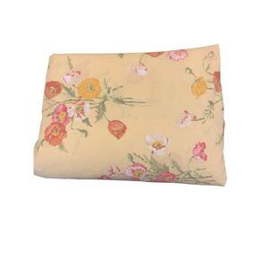 Pottery Barn OS Butter Yellow Floral Cotton Duvet Cover Cottagecore